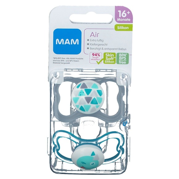 MAM - Schnuller Silikon 2er Pack Air sortiert, Gr.2