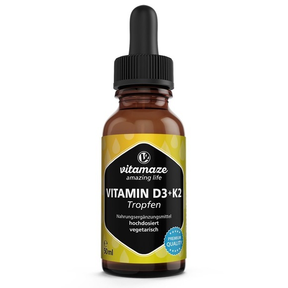 Vitamaze Vitamin D3 + K2 Tropfen hochdosiert