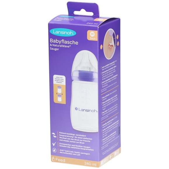 Lansinoh Babyflasche mit NaturalWave® Sauger 240ml