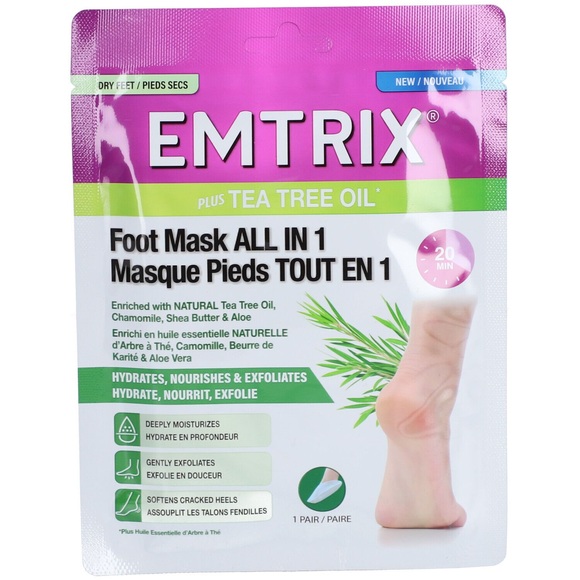 Emtrix Fußpflege Feuchtigkeitsspendende Maske mit ätherischen Ölen