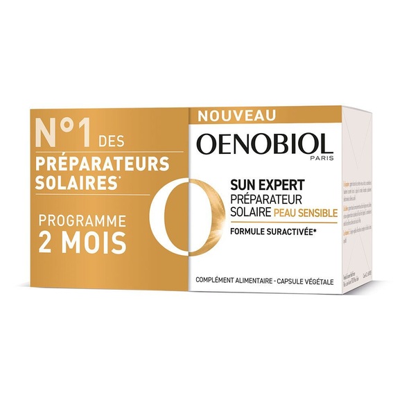 Oenobiol DUO SUN Expert Sonnenschutzmittel für empfindliche Haut Nahrungsergänzungsmittel - 2 x 30 Kapseln