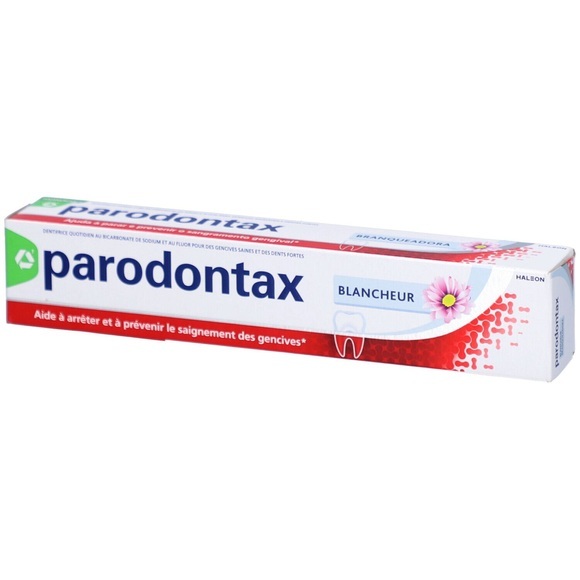 Weißheit der Parodontax-Zahnpasta