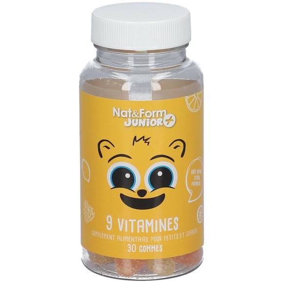 Nat & Form Junior Ours+ Gummibärchen Frucht 9 Vitamine
