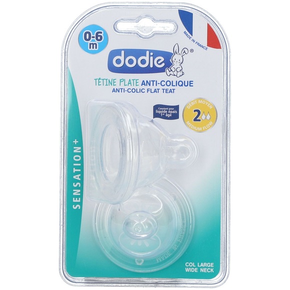 dodie Trinksauger Sensation+ flach Gr. 2 ab der Geburt - transparent