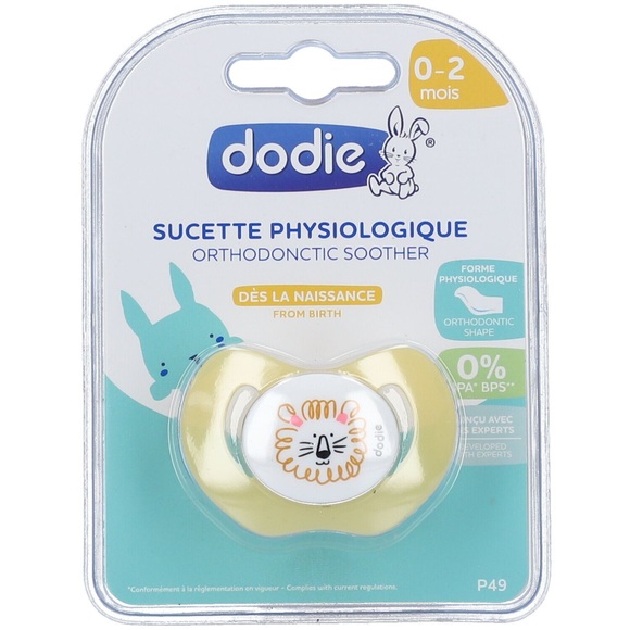 dodie®Schnuller Neugeborenes 0 bis 2 Monate 'Hase' Silikon (Farbe nicht wählbar)
