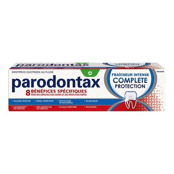 Parodontax Complète Protection, Dentifrice fluoré, fraîcheur intense, tube 75 ml