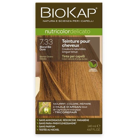 Biokap Nutricolor Delicato Haarfarbe 7.33 Blond Weizengold