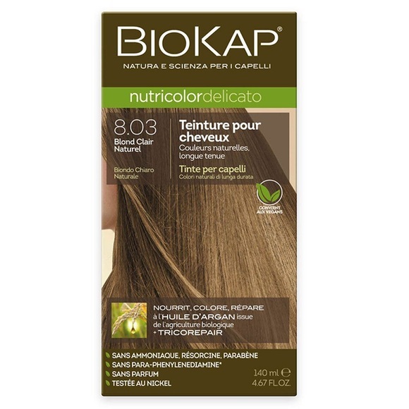 Biokap Nutricolor Delicato Haarfarbe 8.03 Natural Hellblond