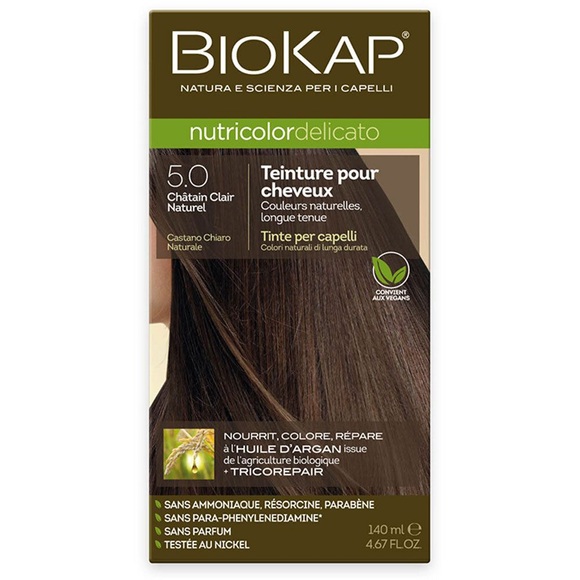 Biokap Nutricolor Delicato Haarfarbe 5.0 Hellkastanienbraun Natürlich