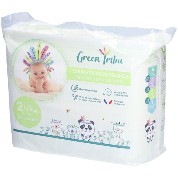 Green Tribu Öko-Windeln 2 mini 3-6 kg