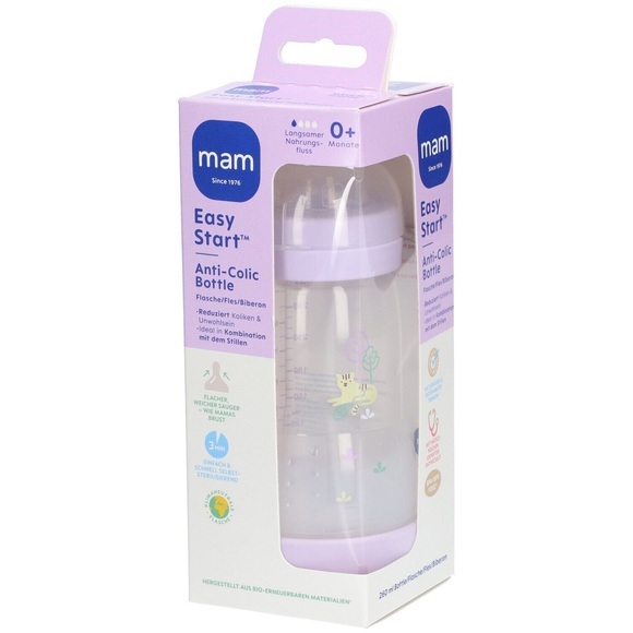MAM Biberon Easy Start? Lila anti-colique 0+ mois