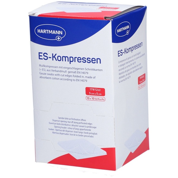 Hartmann ES-Kompresse 5x5cm 12fach steril (100 Stück)