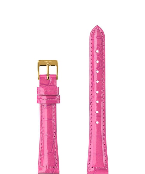 Jowissa Leder Uhrband Glanz Kroko E3.1470.M Pink / Gold