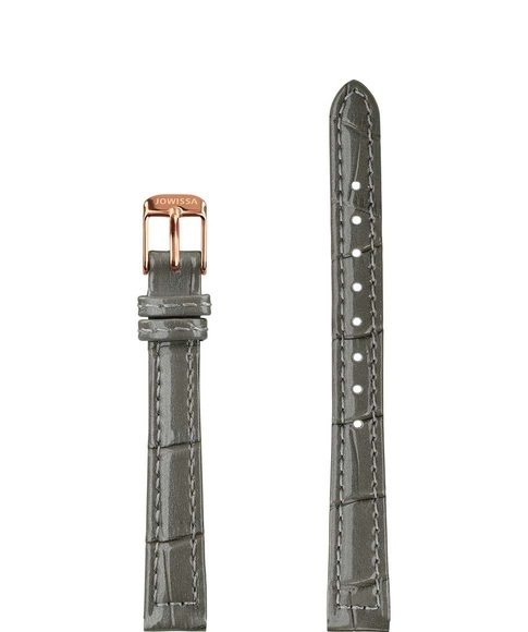 Jowissa Leder Uhrband Glanz Kroko E3.1487.S Grau / Rosa