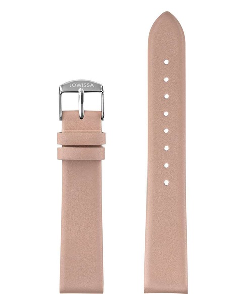 Jowissa Mattes Leder Uhrband E3.1478.L Rosa / Silber