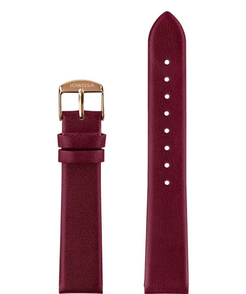 Jowissa Mattes Leder Uhrband E3.1459.L Red / Rose