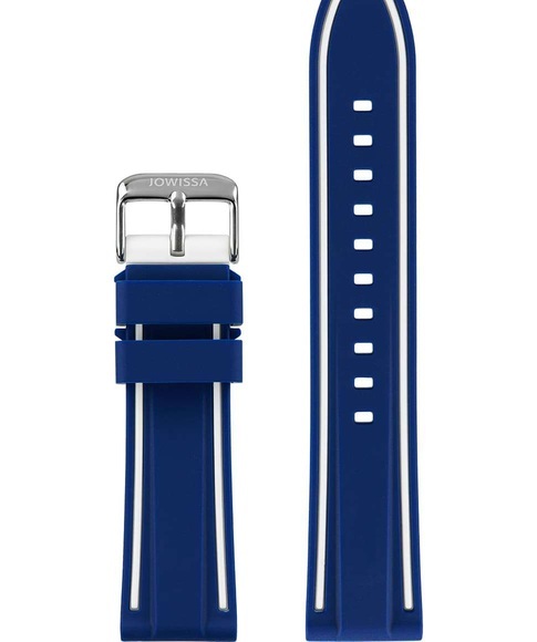 Jowissa Silikon-Uhrband E3.1361 Blau / Silber