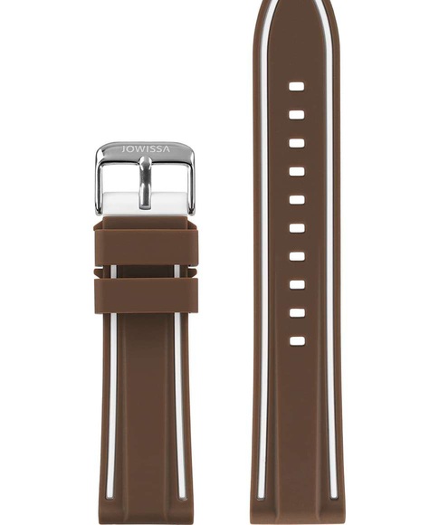 Jowissa Silikon-Uhrband E3.1362 Braun / Silber