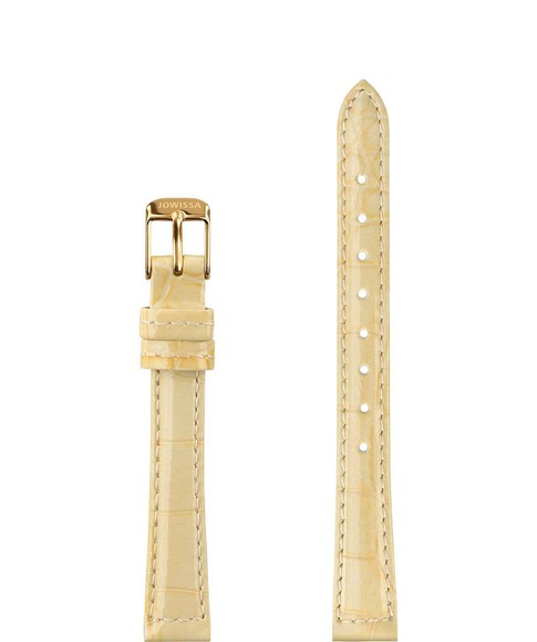 Jowissa Leder Uhrband Glanz Kroko E3.1465.S Braun / Gold