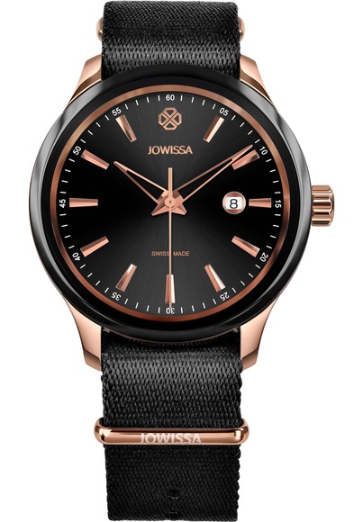 Jowissa Tiro Schweizer Herrenuhr J4.246.L Schwarz / Rosa