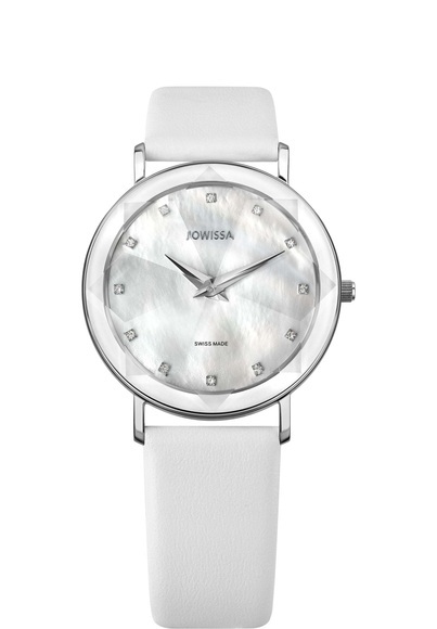 Jowissa Facet Schweizer Damenuhr J5.603.L Weiss / Silber