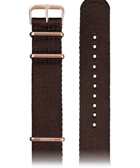 Jowissa Textil-Uhrband E3.1299 Braun / Rosa