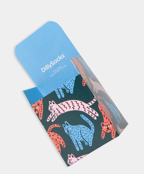 - Geschenkverpackung in Blau Rot mit Tier Motiv/Muster