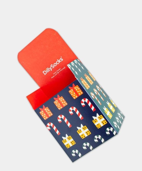 - Geschenkverpackung in Blau mit Weihnachten Motiv/Muster