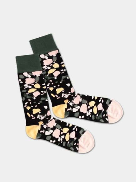 Black Terrazzo - Socken in schwarz von Dilly Socks