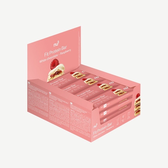nu3 Fit Protein Bar White Chocolate-Raspberry / 12 x 55 g