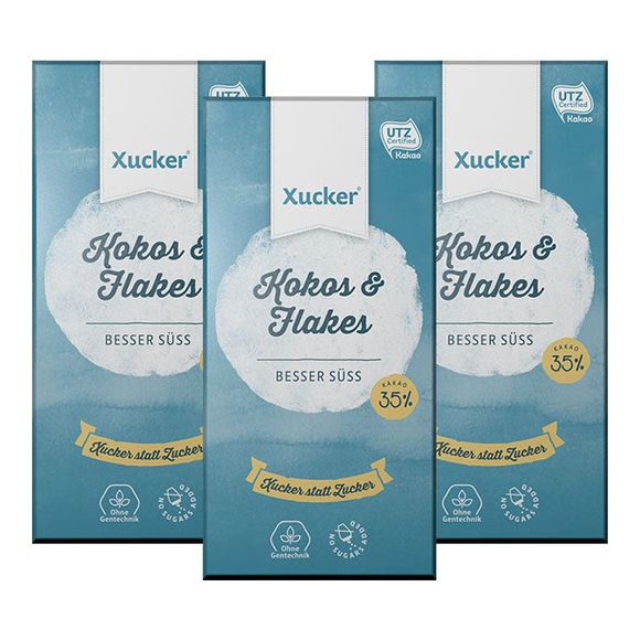 Xucker Weissolade Kokos / 3 x 100 g