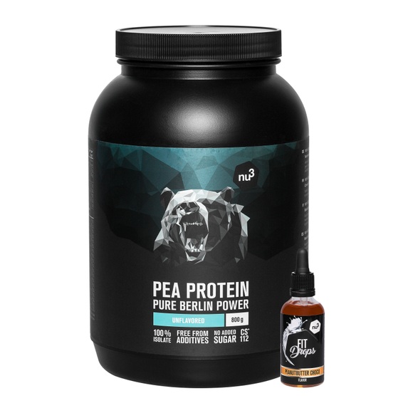 nu3 Erbsenprotein + Fit Drops Erdnussbutter-Schoko