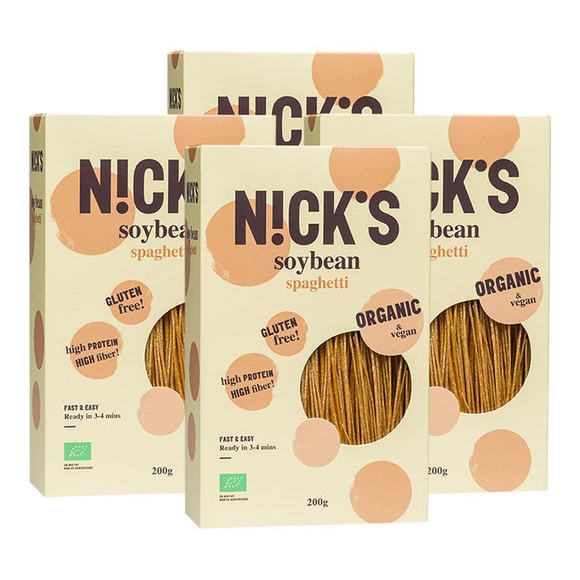 NICK'S Bio Nudeln Sojabohnen Spaghetti / 4 x 200 g