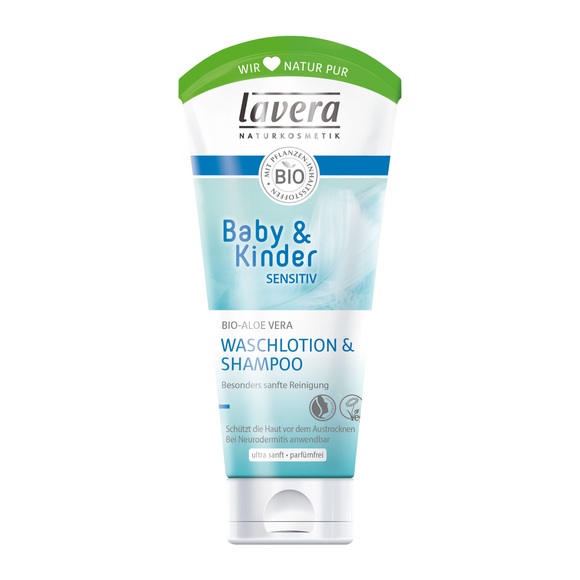 Lavera Baby & Kinder Waschlotion & Shampoo, Aloe Vera 200 ml