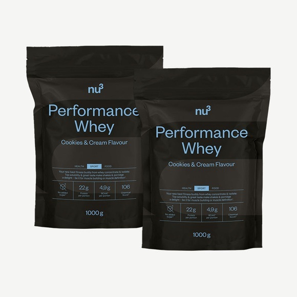 nu3 Performance Whey Protein Cookies-Cream / 2 x 1000 g