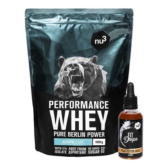 nu3 Performance Whey Protein + Fit Drops Erdnussbutter-Schoko