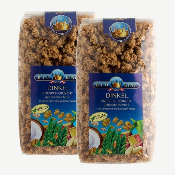 BioKing Bio Knusper Crunchy Dinkel / 2 x 375 g