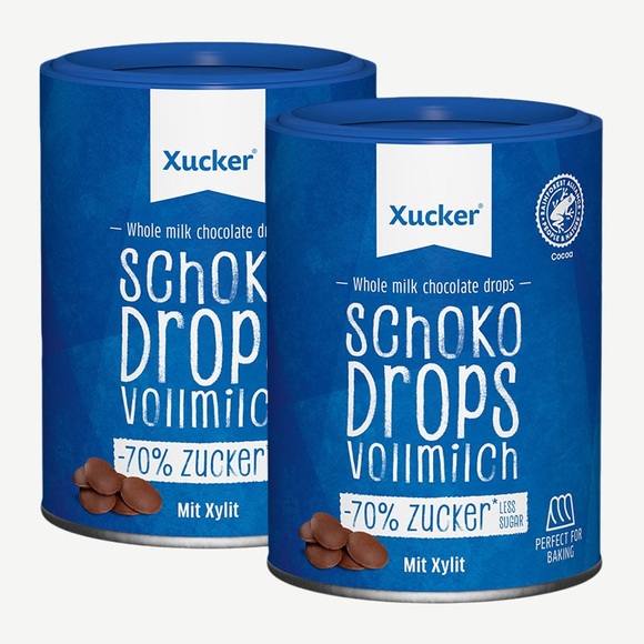 Xucker Schoko-Drops Vollmilch / 2 x 200 g