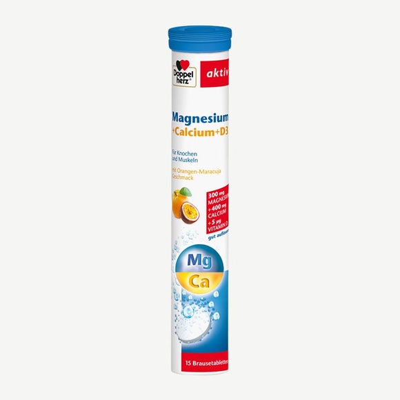 Doppelherz Magnesium + Calcium + D3 Brausetabletten 15 Brausetabletten