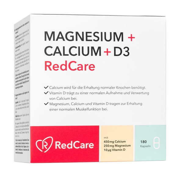 RedCare Magnesium + Calcium + D3 180 Kapseln