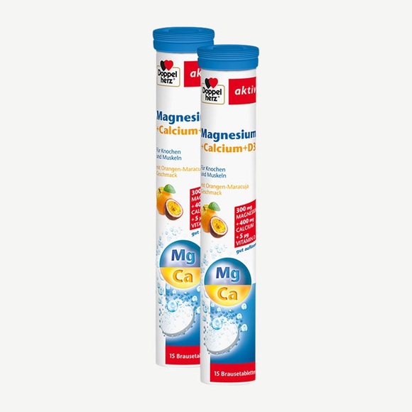 Doppelherz Magnesium + Calcium + D3 Brausetabletten 2 x 15 Brausetabletten