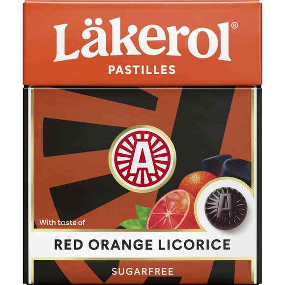 Läkerol Red Orange Licorice, 25g