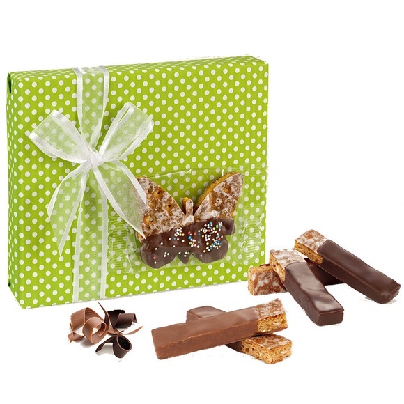 Basler Läckerli au chocolat noir-lait in Geschenkverpackung - 200g