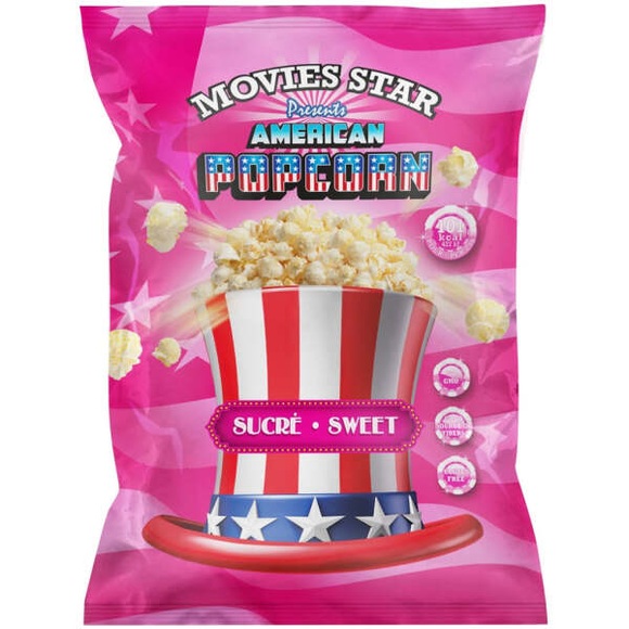 Movies Star Popcorn Zucker Beutel 150g