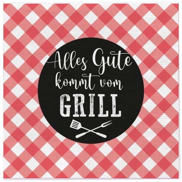 Servietten Alles Gute kommt vom Grill 20er