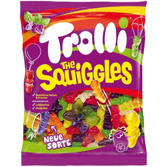 Trolli The Squiggles 200g Fruchtgummi. Laktosefrei und glutenfrei.