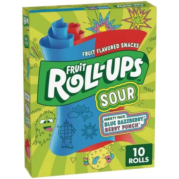 Fruit Roll-Ups Sour Blue Raspberry 141g