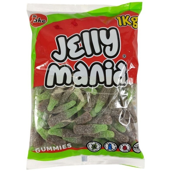 Jake Sour Cola Bottles 100g Halal Fruchtgummi