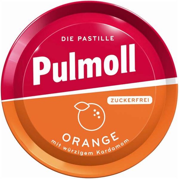 Pulmoll Orange mit würzigem Kardamom zuckerfrei 50g