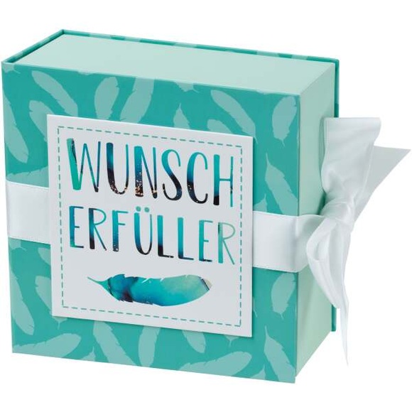 Geschenkschachtel Wunscherfüller mit Band 13 x 13cm